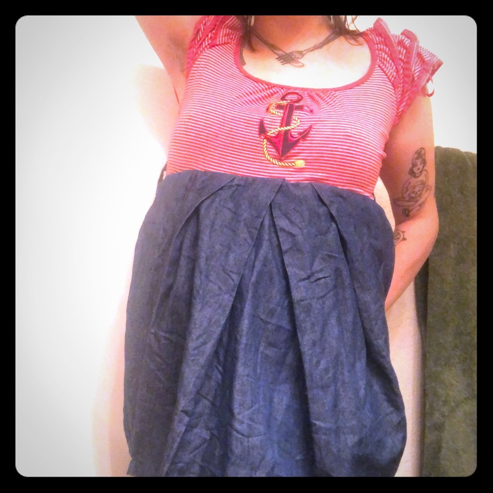 Sailor dress with pockets
